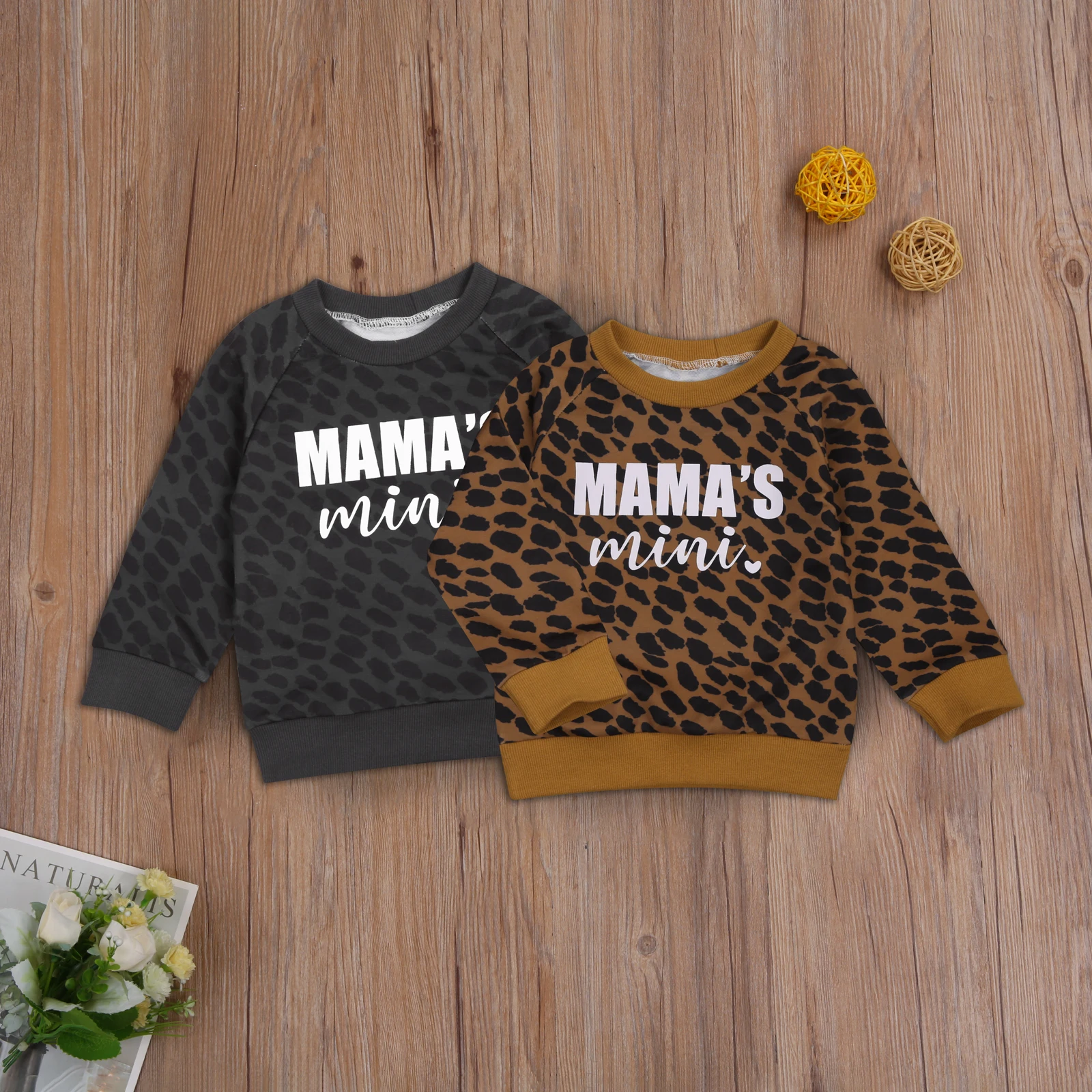 

Pudcoco 0-4Years T-Shirt Toddler Kids Spring Autumn Letter Leopard Print Pullover Baby Boys Girls Fashion Casual Tops
