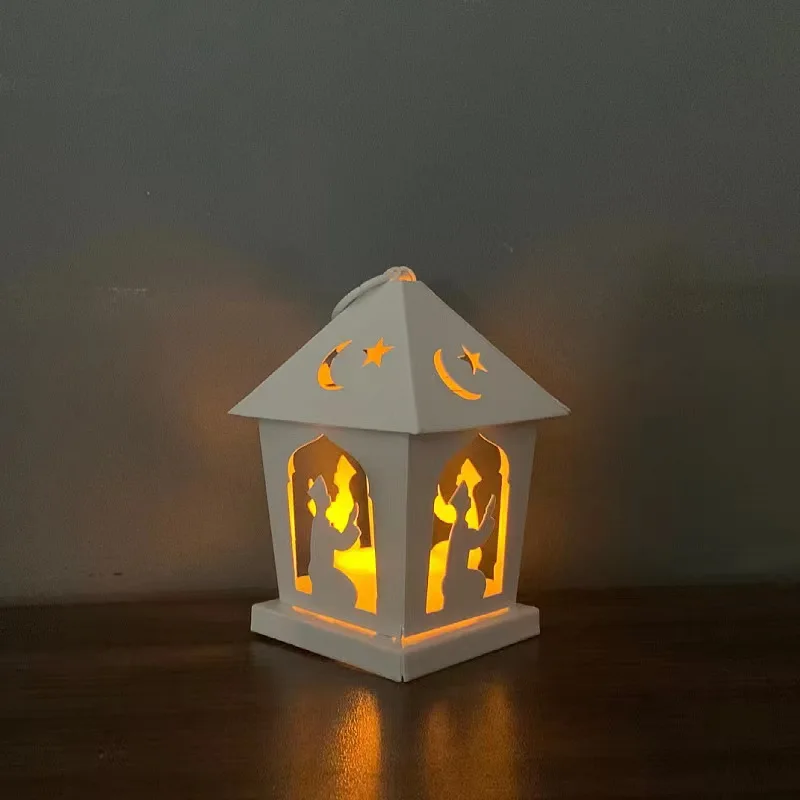 

Ramadan Middle East wrought iron wind lamp mini led lamp eid holiday decorations lighting home decoration