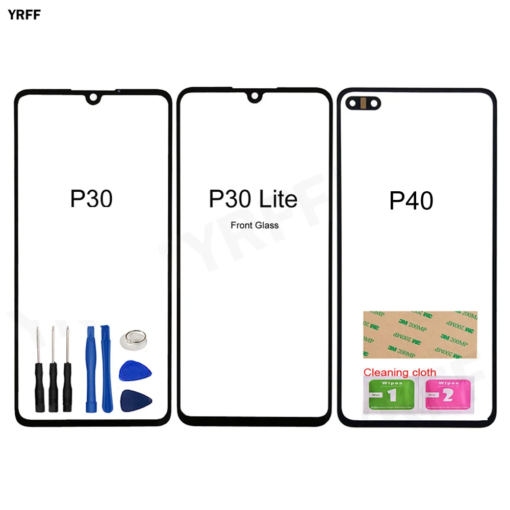 mobile touch screen panel for huawei honor p40 p30 lite front outer glass panel no touch screen digitizer phone repair parts free global shipping
