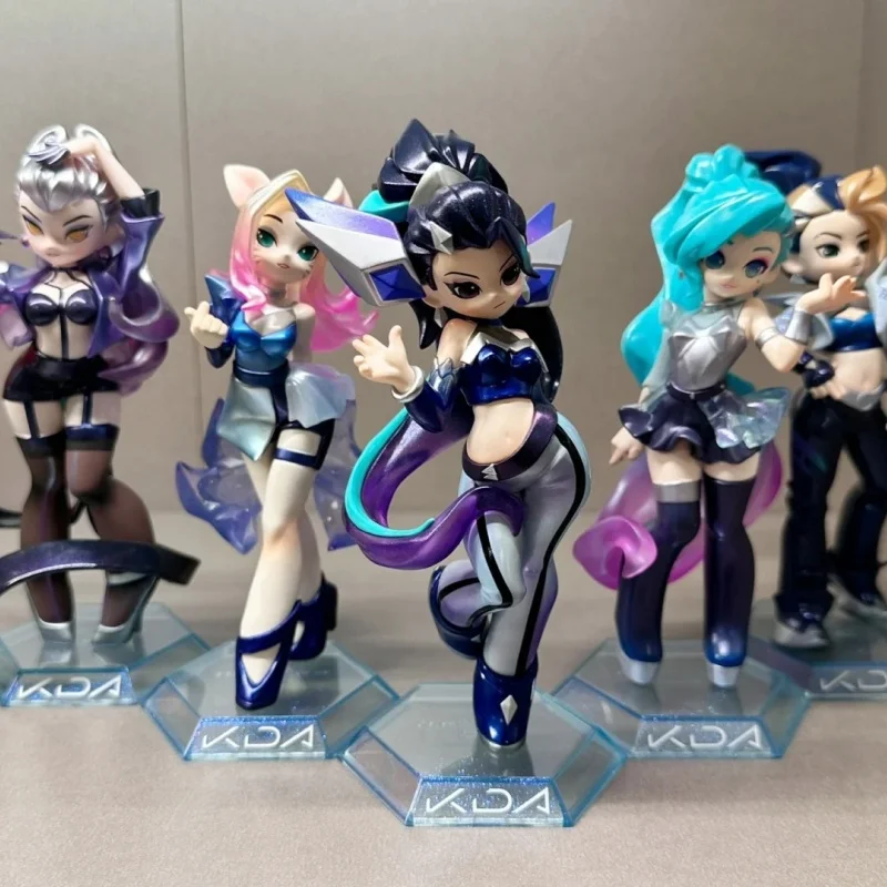 Фото POP MART Blind Box Mystery Box League Of Legends KDA All Out Series: Аниме-фигурки, украшения для рабочего стола, коллекционные подарки №3