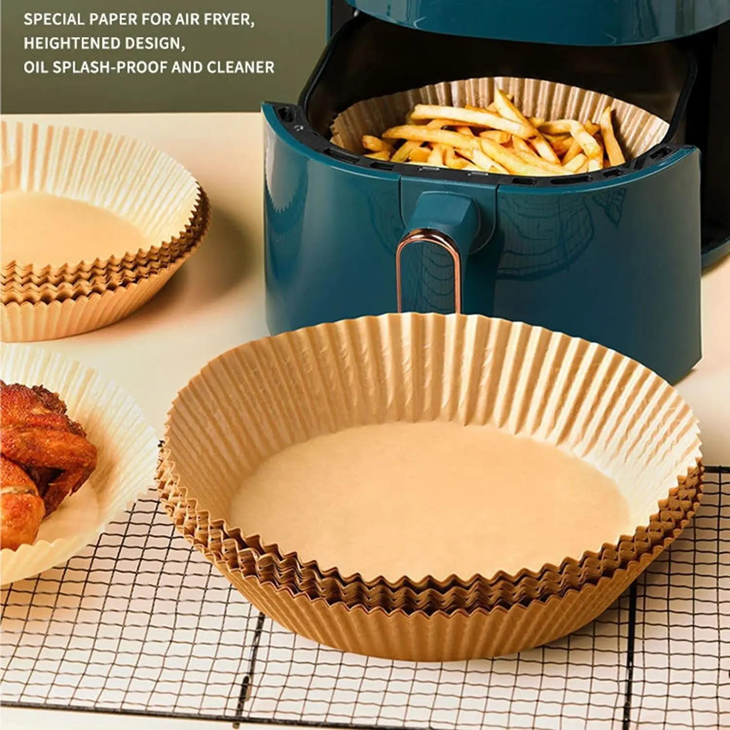 

Air Fryer Disposable Paper Liner Non-Stick Mat Mat Steamer Round Paper Baking Microwave Oven Parchment Paper Kitchen Cookers