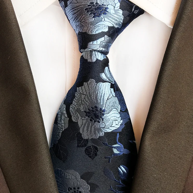 

Men's Ties 100% Silk Neckties Gentlemen Luxury Silk Neck Ties Floral Geomteirc Stripes Various Design for Choose