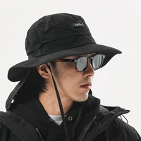 ashfire 22ss urban outdoor fashion water repellent black fishermans hat japanese style old school sun cap