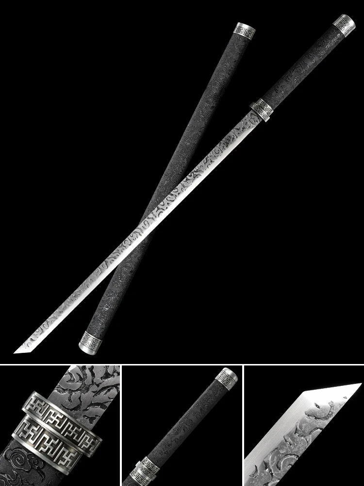 

Китайский черный дракон, боевой меч, марганцевая сталь, MURAMASA STEEL