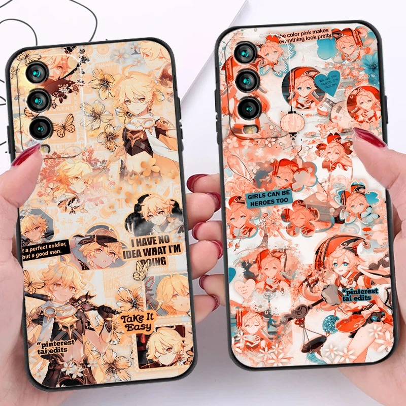 

Genshin Impact Anime Funda Phone Cases For Xiaomi Redmi 9AT 9 9T 9A 9C Redmi Note 9 9 Pro 9S 9 Pro 5G Soft TPU Carcasa