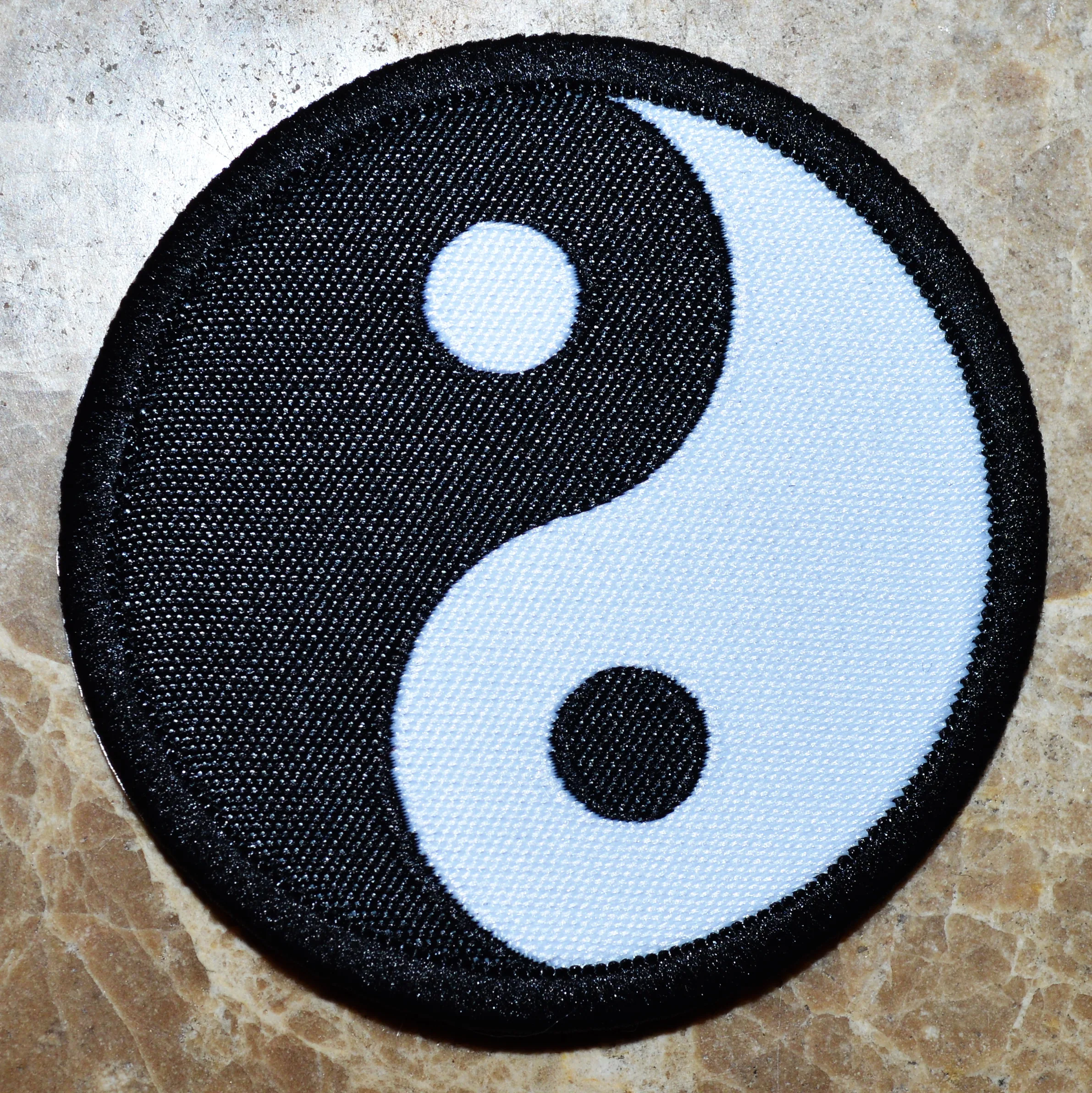 

YIN YANG karate embroidered Iron on Patches Sew on Applique ying tai chi MARTIAL ARTS applique NEW