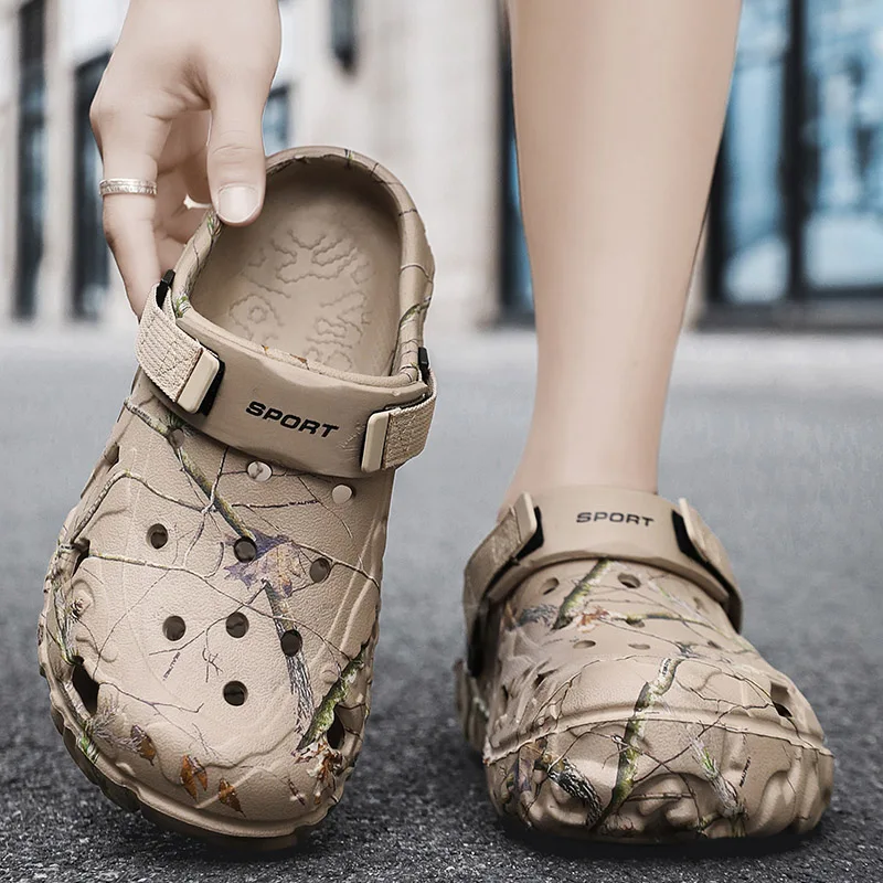 Шлепанцы мужские для сада и улицы сланцы модные роскошные сандалии удобные