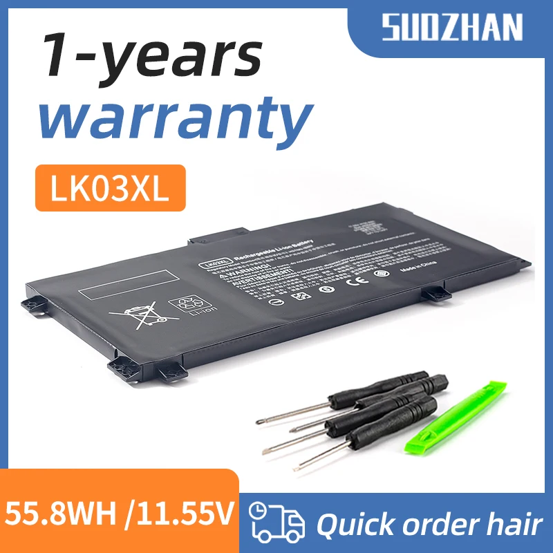 SUOZHAN LK03XL Аккумулятор для ноутбука HP envy 15 x360 15-bp 15-cn TPN-W127 W128 W129 W132 HSTNN-LB7U HSTNN-UB7I HSTNN-IB8M