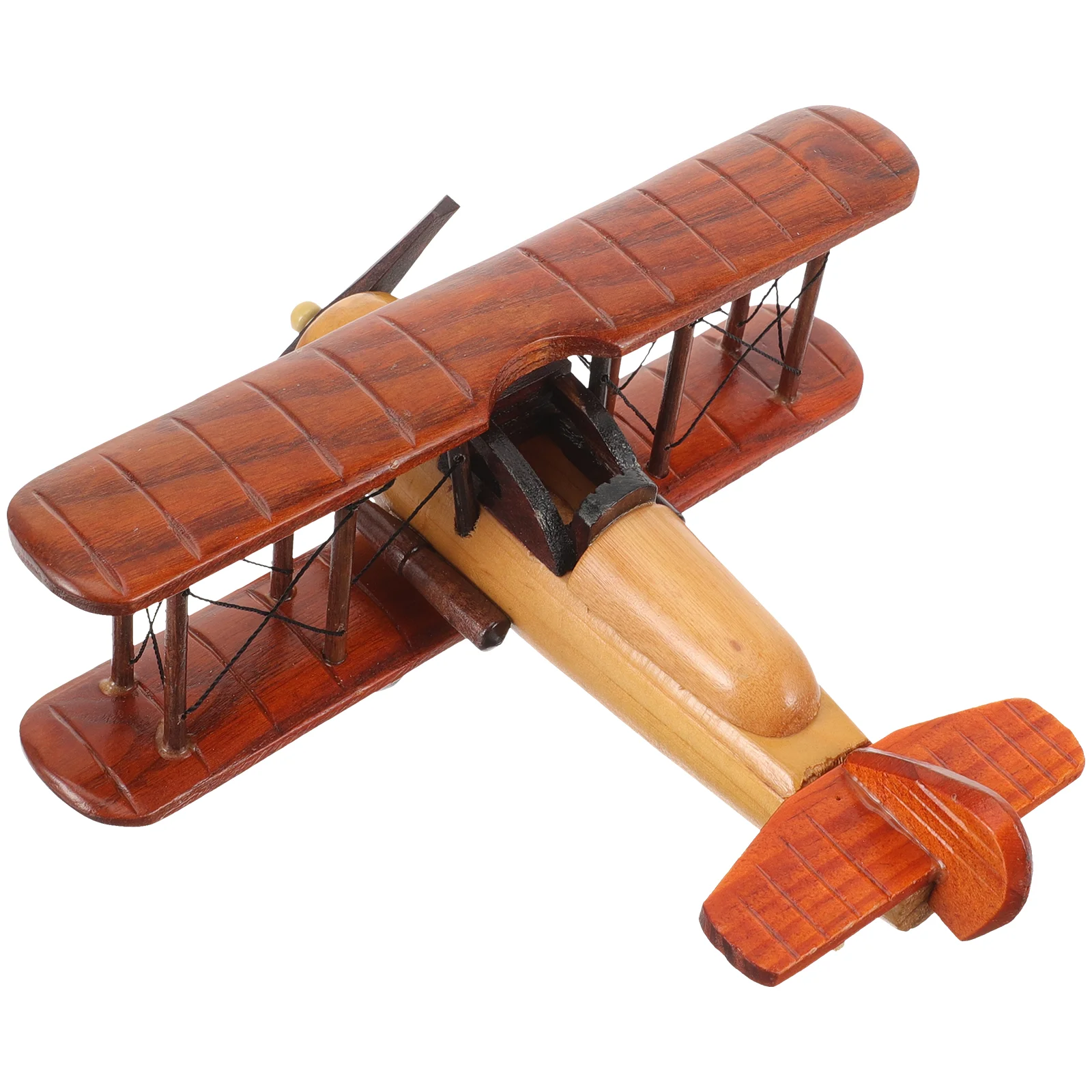 

Wooden Airplane Model Decor Wooden Vintage Airplane Ornament Home Desktop Wood Crafts