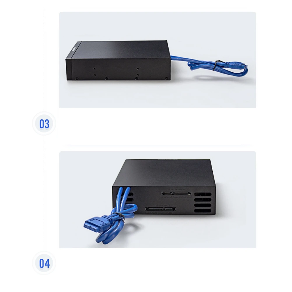 

Oimaster MR-6203 Chassis Hard Disk Enclosure Dual-Disc Optical Drive Hard Disk Enclosure for 2.5/3.5 Inch Hard Disk Rack Bracket