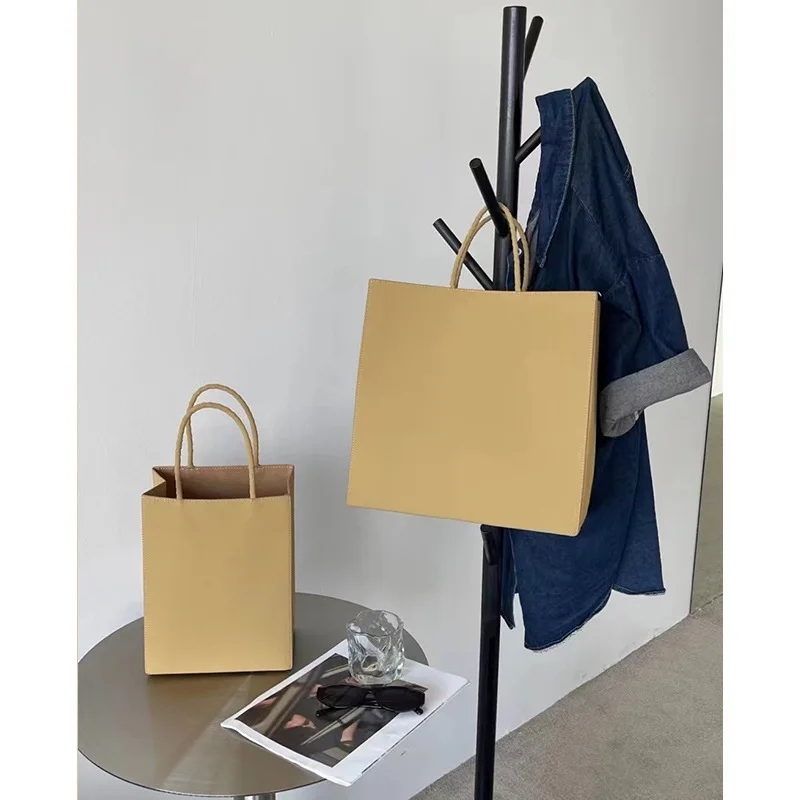 

2023 New Kraft Paper Bag Tote Bag Large Capacity