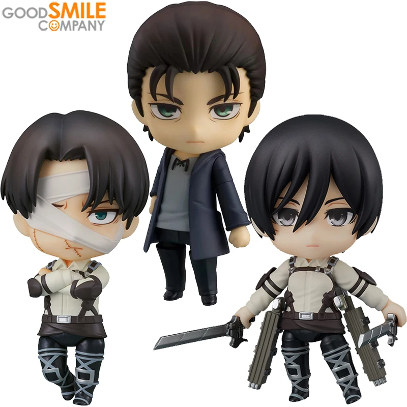 

Original Good Smile Nendoroid GSC 2000 2001 2002 Eren Yeager Mikasa Ackerman Levi Ackerman Attack on Titan The Final Season Ver