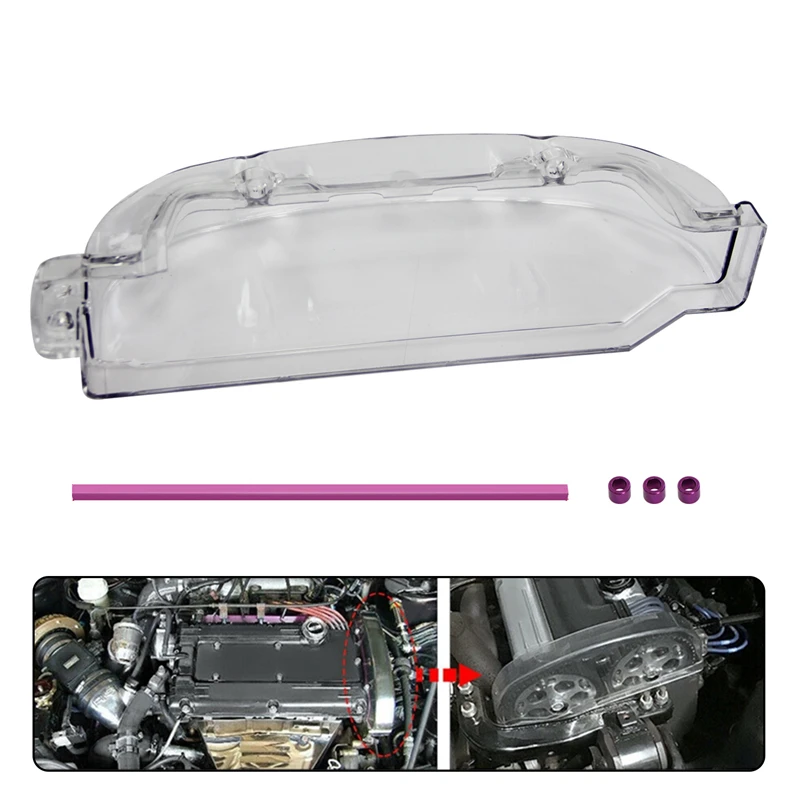 

Clear Cam Gear Cover for Mitsubishi Eclipse 89-94 Galant 87-92 Lancer EVO I II III 92-96 4G63 4G63T 2L