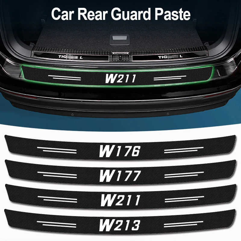 

4pcs Car Carbon Fiber Rear Guard Scratch Resistant Sticker for Mercedes Benz AMG W176 W177 W211 W213 W214 W218 W222 Accessories
