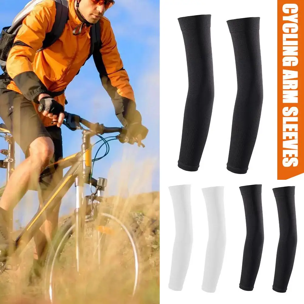 

1pair Sports Arm Compression Sleeve Basketball Cycling Warmer Arm Running Sunscreen Summer Volleyball Uv Bands C6e2