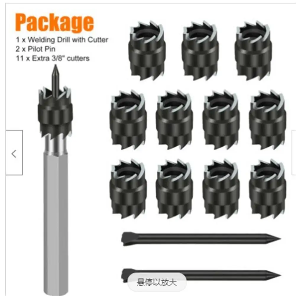 

High Quality 3/8" Spot Weld Double Sided Cutter Remover Easy Separation Hss Drill Bit Welder Cutting Tool Set