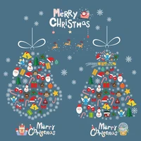 christmas themed sticker window decalschristmas tree xmas removable stickers art decal wall home shop decor sticker