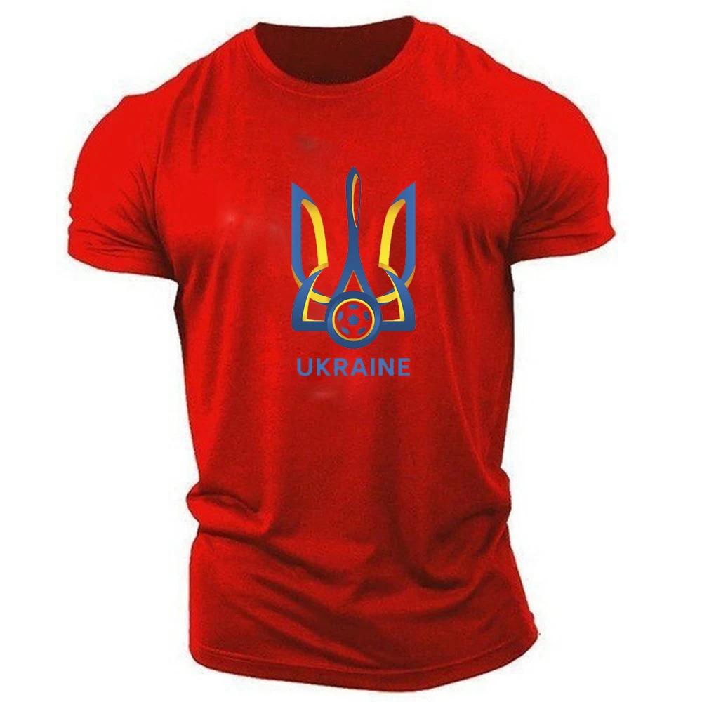 

2022 New Fashion Summer Ukraine Football Printing Graphic Harajuku Mens T-shirt Clothes Women Casual Four Seasons Oversized Tops