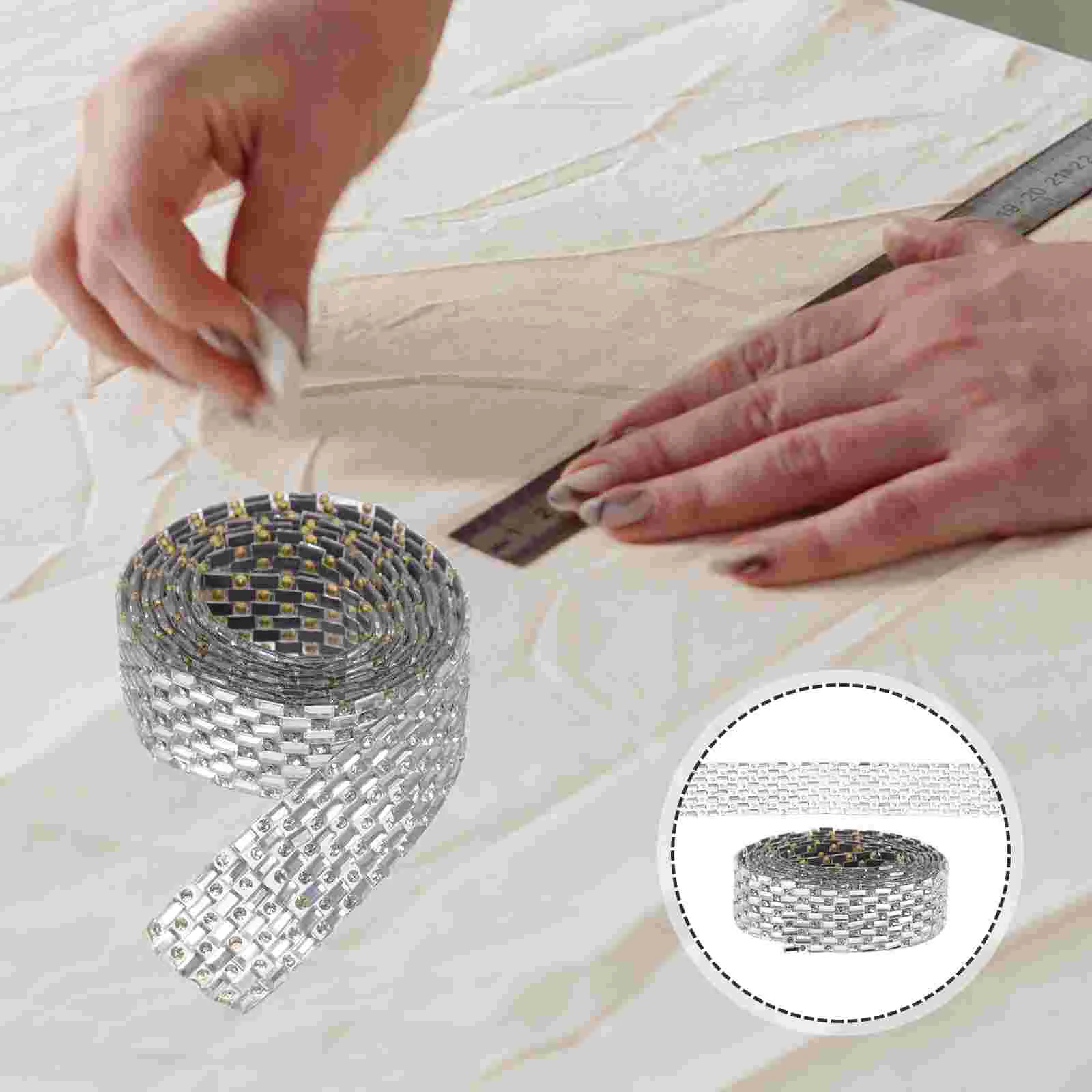 

Rhinestone Ribbon Diamond Wrap Ribbon Sparkling Mesh Wrapping Ribbon Costume Trim Rhinestone Mesh Ribbon