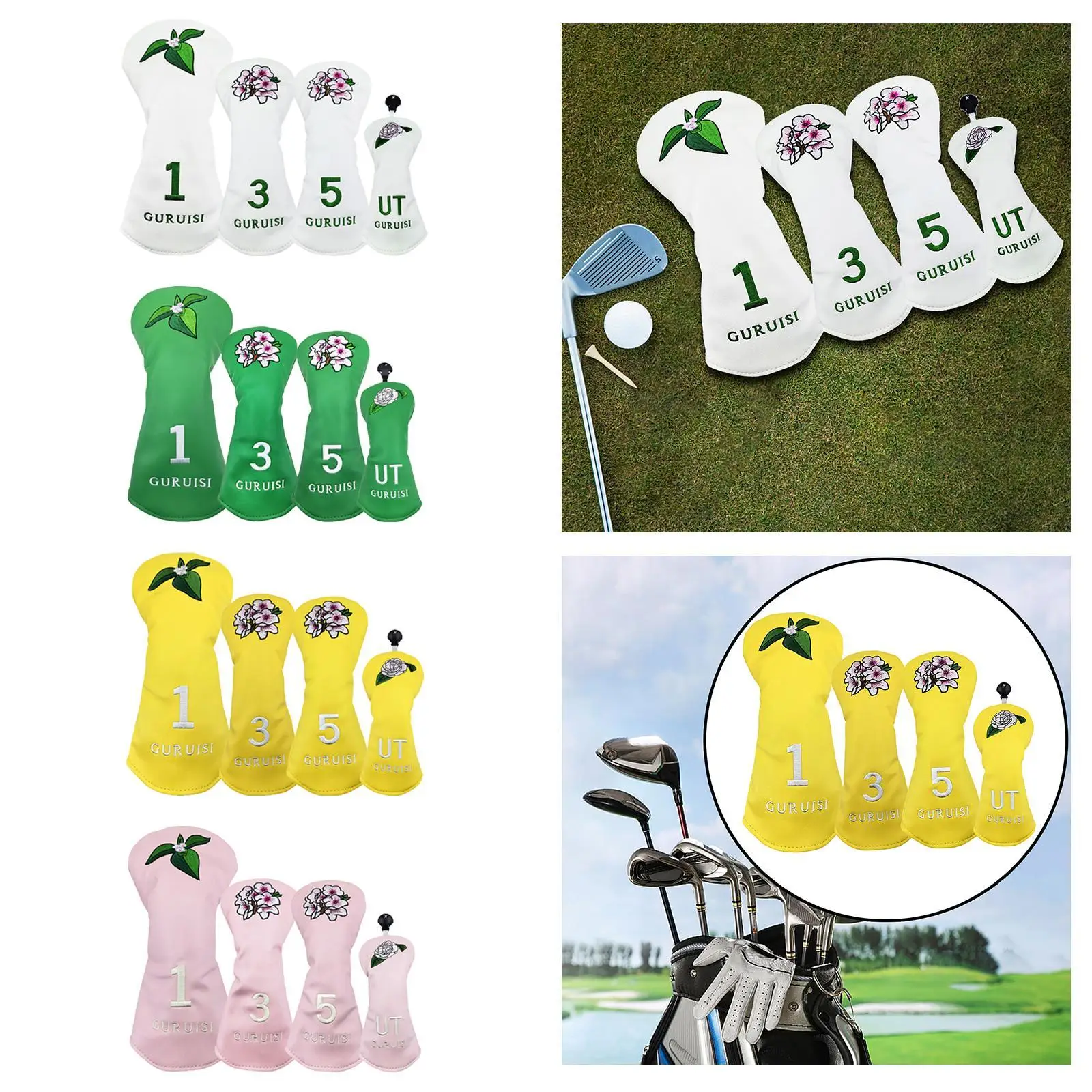 4 шт. деревянные головные уборы для гольфа