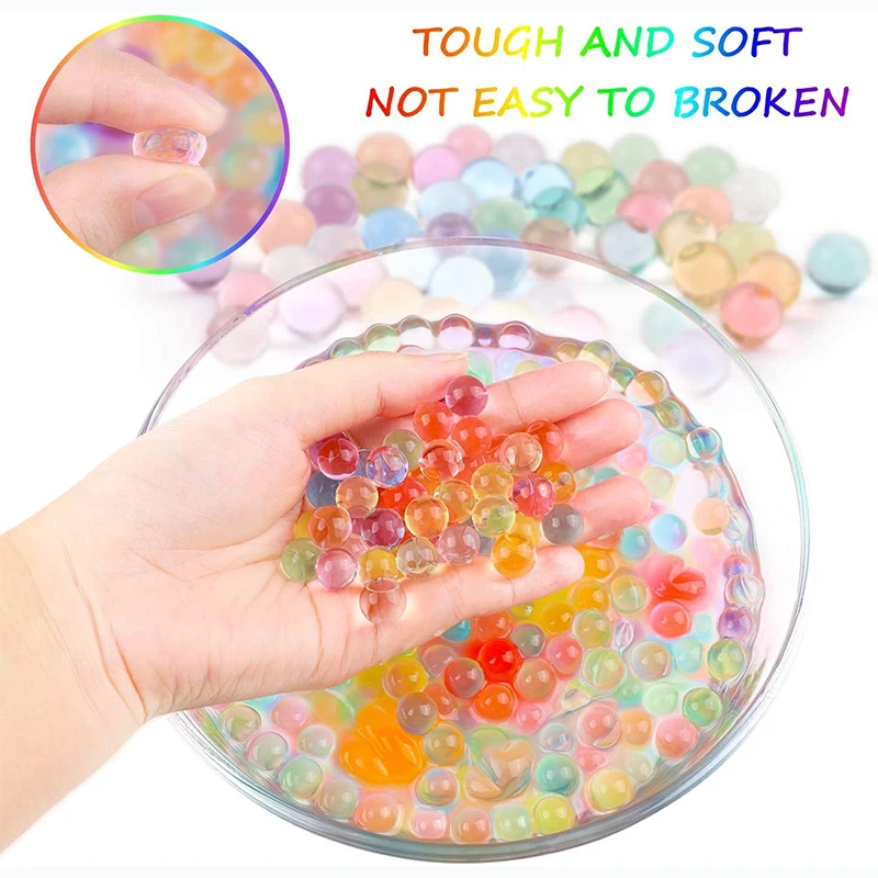 

50,000 Non Toxic Water Beads Small and Large Jumbo Water Beads Rainbow Mixed Jelly Beads Water Gel Balls Sensory Toys Decoration