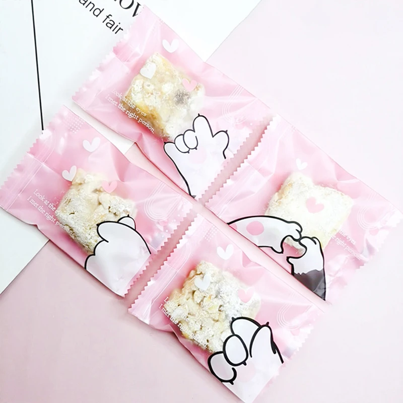 100 шт. мультяшная сумка для молока даты снежинки кондитерских конфет герметичная