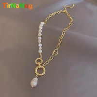 the european and american fashion exaggerated baroque natural freshwater pearl necklace chain of clavicle women jewelry gifts