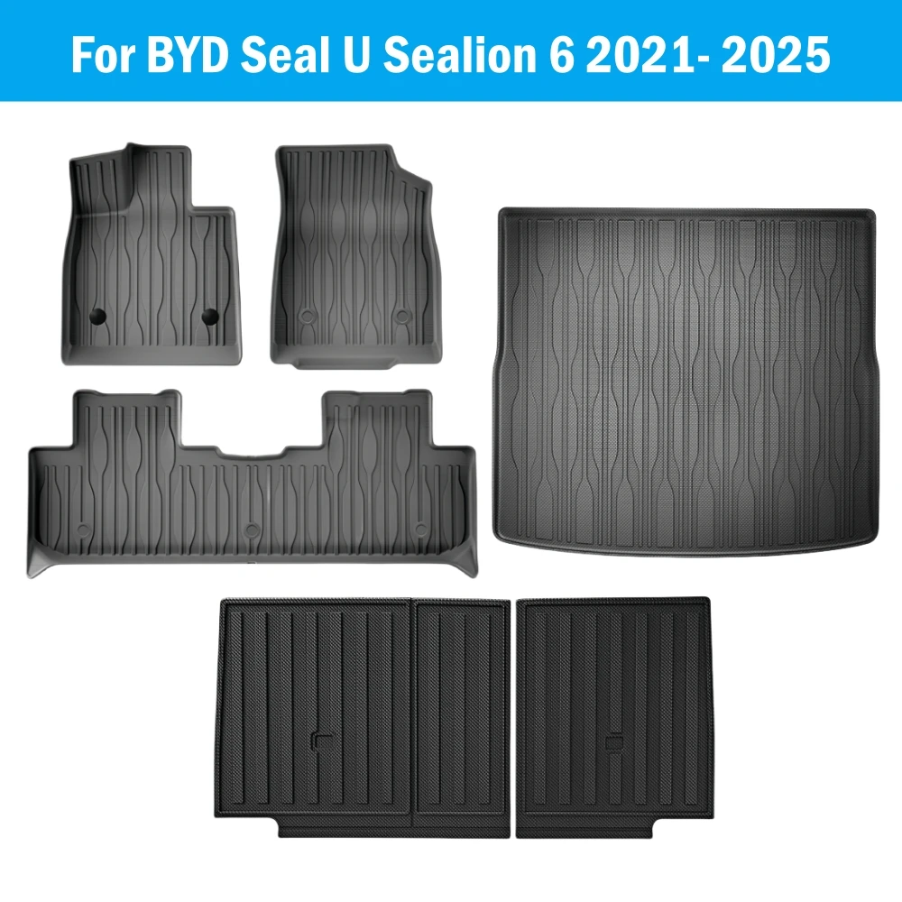 Коврики из ТПЭ для BYD Seal U Sealion 6 2021 2022 2023 2024 2025 автомобильные напольные коврики