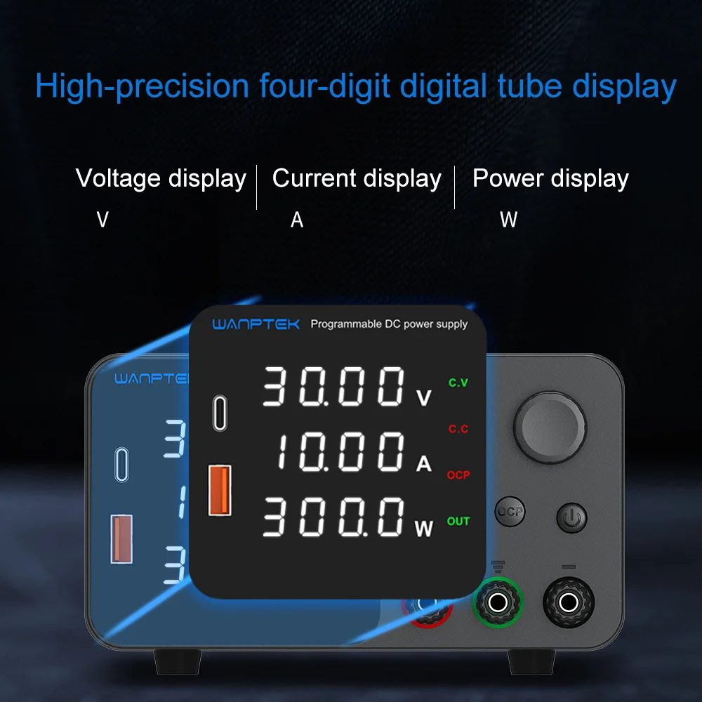 Регулируемый лабораторный источник питания постоянного тока Wanptek 30 В 10 А 60 5