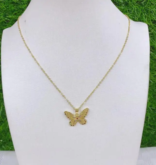 

Женское эмалированное ожерелье с крестом-бабочкой, 1 шт.