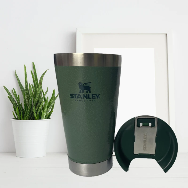 

Термокружка Из Нержавеющей Стали, термос для чая и кофе, бутылка для воды с вакуумной изоляцией, с крышкой, стакан, 16 унций