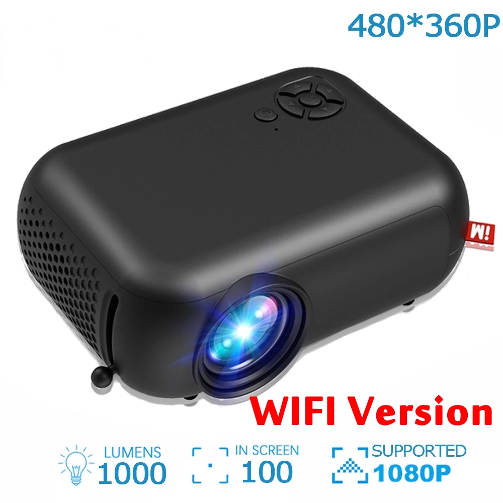 

WIFI Projector A10 Support 1080P Mini Projectors 4K Outdoor 2.4G Wireless 360 Home Theater Cinema HDMI-compatible For Movie IOS