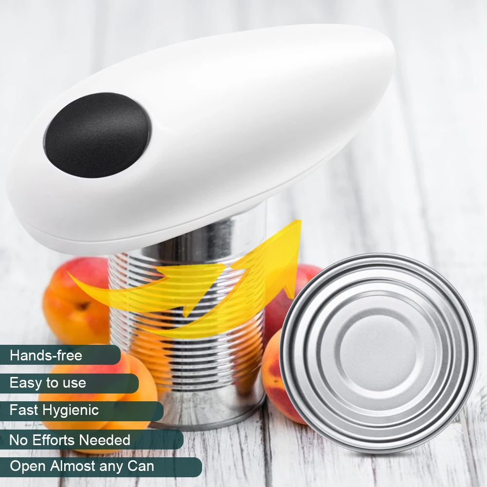 2 IN 1 Electric Can Opener Automatic Tin Opener Professional Side Cut Bottle Opener Safe Manual Jars Opener Kitchen Accessories