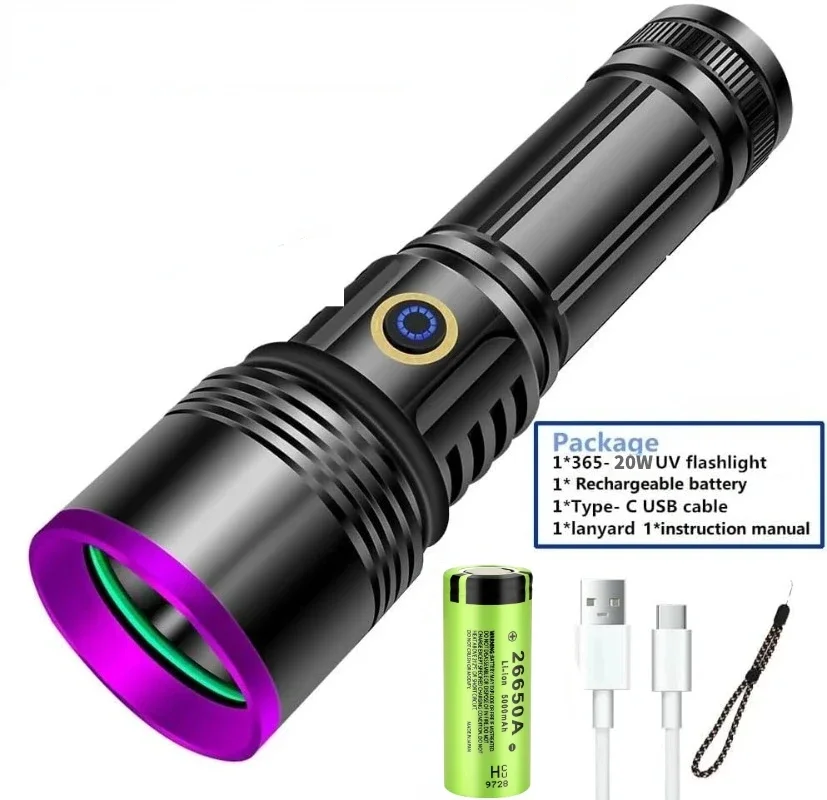 

JONCELY УФ-фонарь 20 Вт 365 Нм USB rechargeable