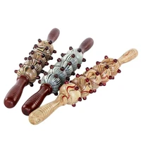 1pcs wood massage stick roller massager tool reflexology hand foot therapy full sent at random