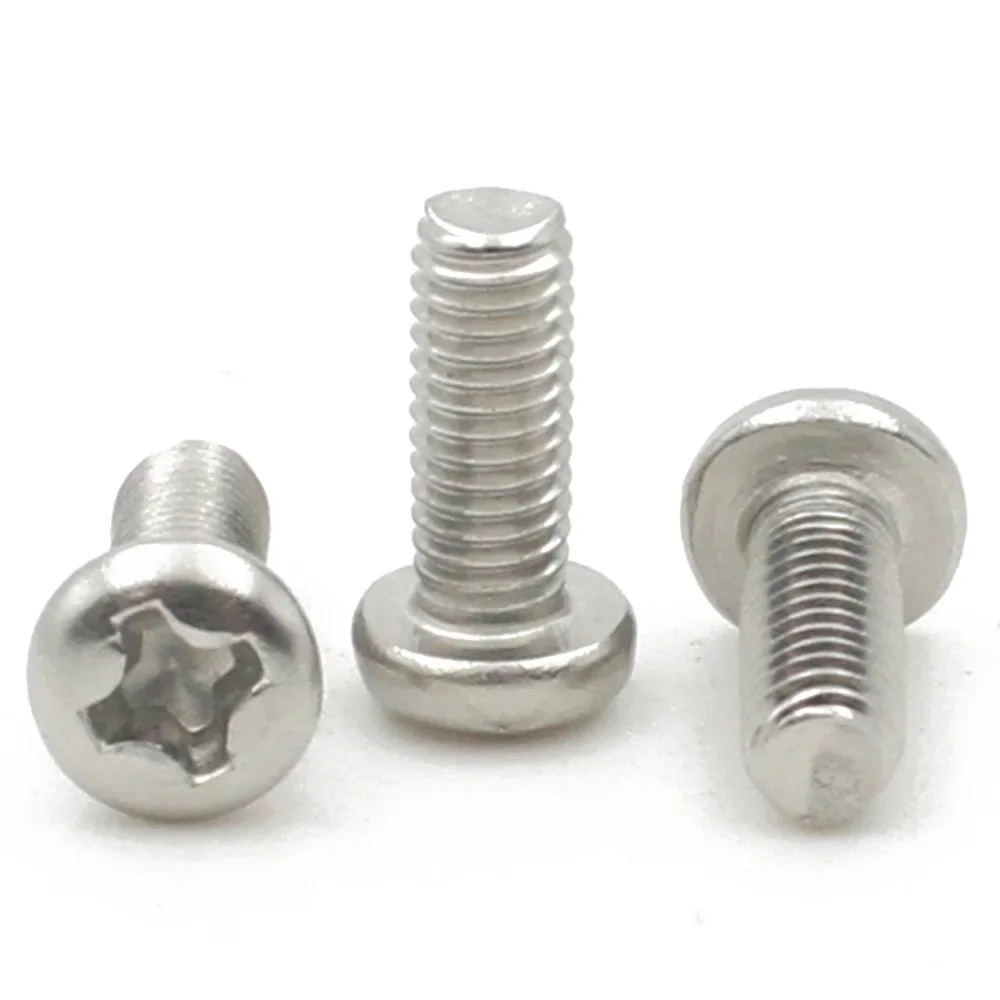 10-100 шт. M1 M1.2 M1.6 M2 M2.5 M3 M4 M5 M6 M8 DIN7985 304 Нержавеющая сталь крестообразный утопленный