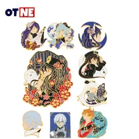 game anime genshin impact cosplay cartoon metal brooches decrations cute enamel pin badges accessories jewelry hutao