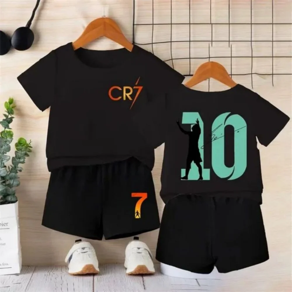 Детский Комплект CR7 Хлопковая Футболка Унисекс Шорты