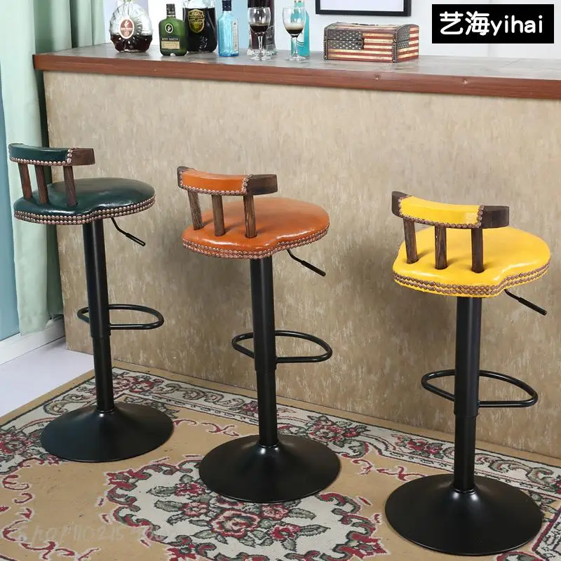 Барный стул Yihai в стиле ретро американская модель подъемный вращающийся для кафе