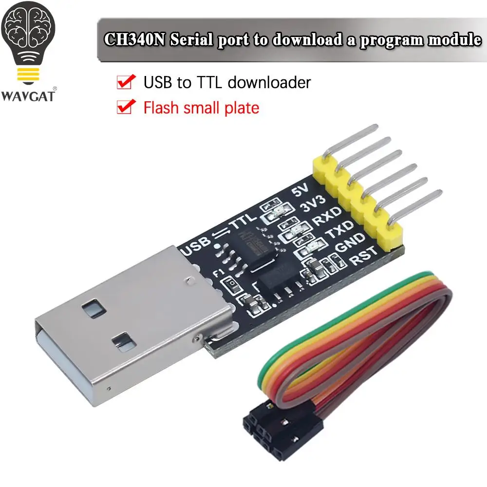 CH340N module CH340 Downloader USB-to-TTL download cable Single-chip microcomputer Serial port download
