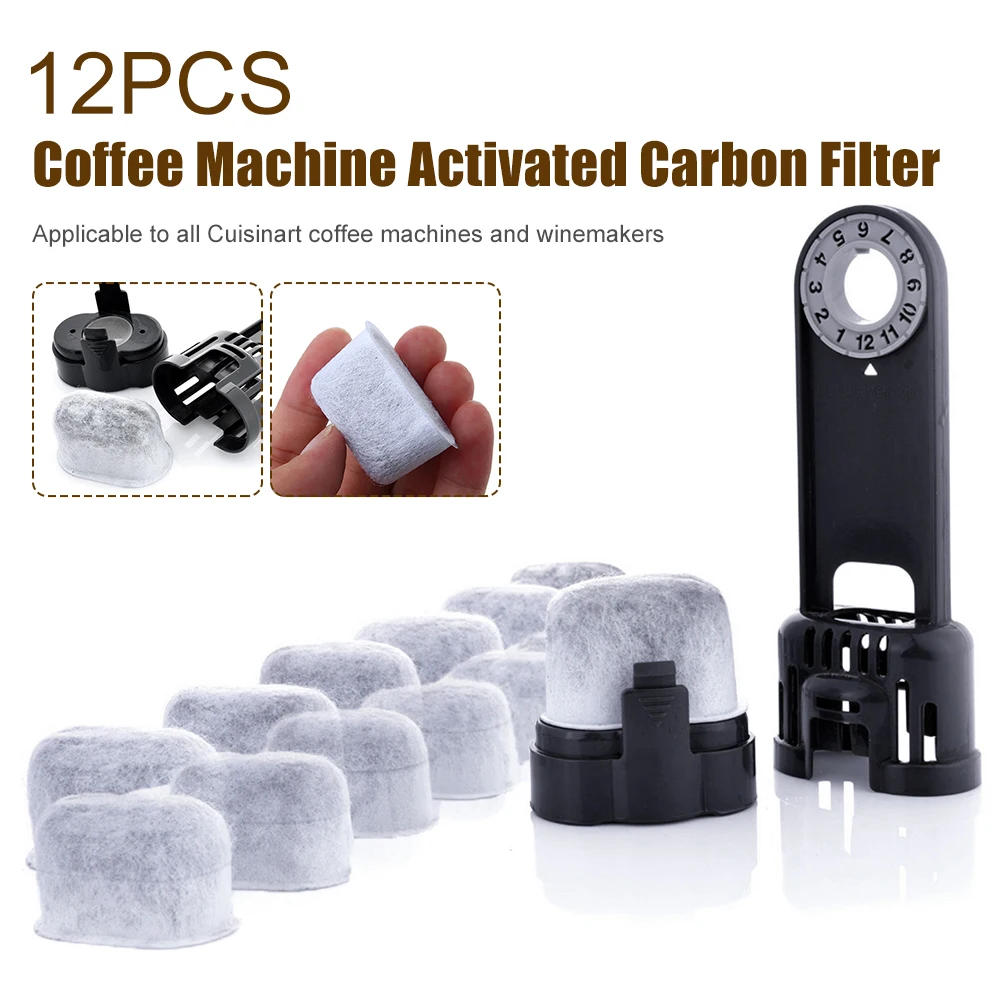 

12pcs Water Filters For Cuisinart Coffee Maker Activated Charcoal Filter Impurity Removal Water Filters For Coffee Brewers