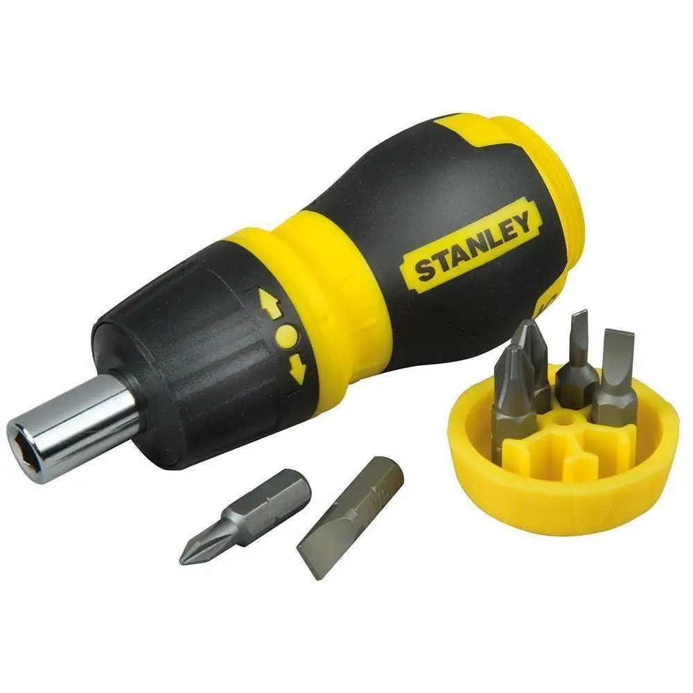

Stanley ST066358 Stubby Screwdriver Set, 6 Piece Ratchet, PH1 PH2 PZ1 PZ2 4.5mmdüz 6mmdüz