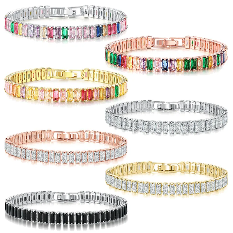 Женский классический браслет из серебра 925 пробы с фианитом