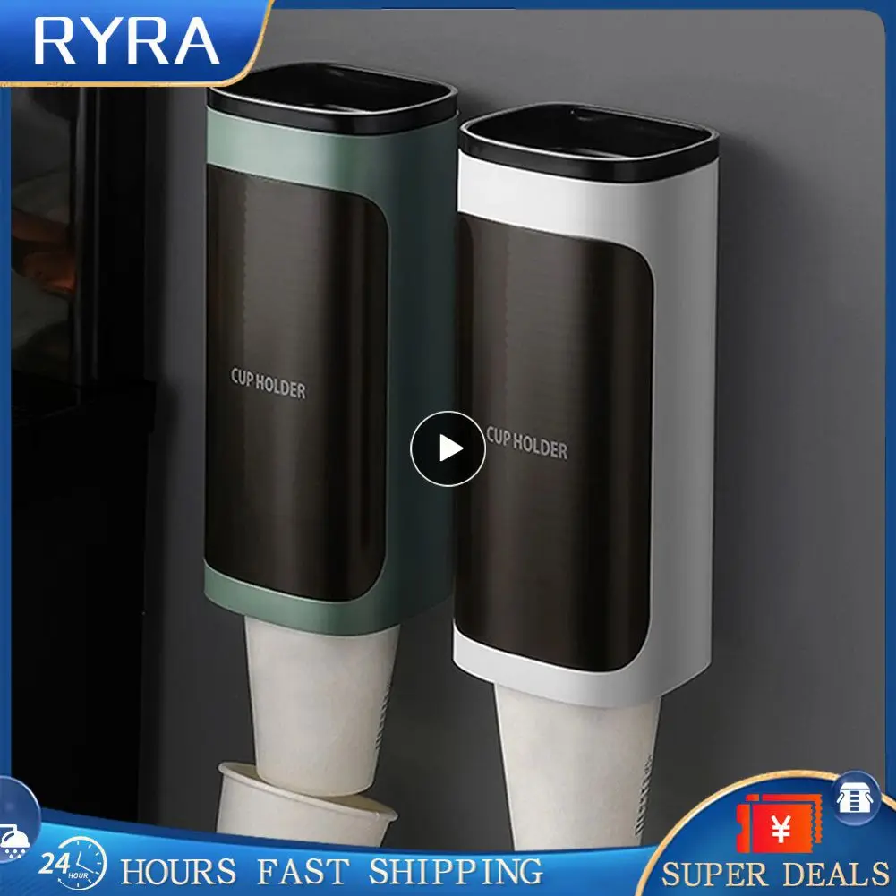 

Одноразовый настенный пластиковый держатель для чашек, противопылевая стойка для хранения, офисные аксессуары для кухни