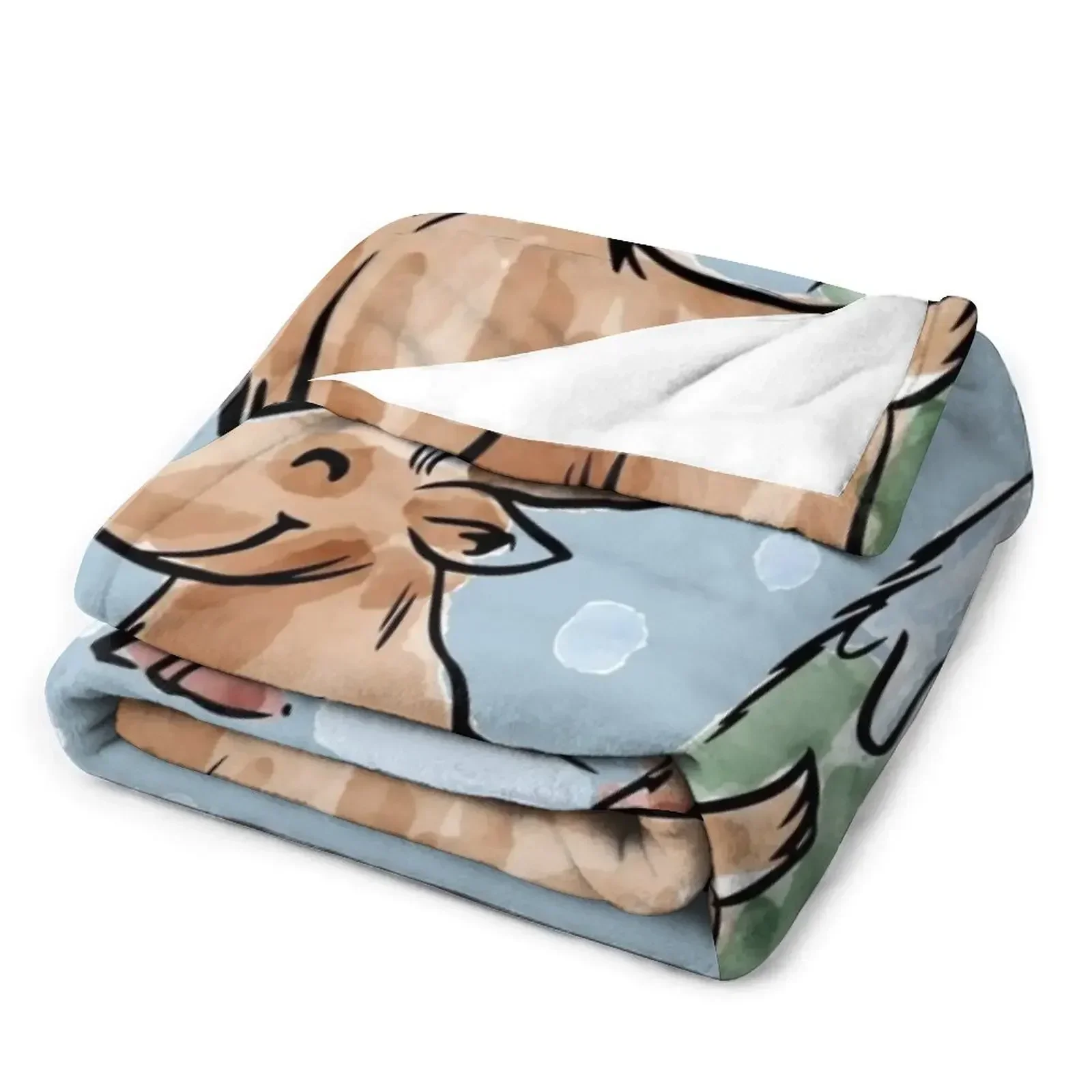 Акварельная картина красного оленя в рождественском стиле покрывало для снега