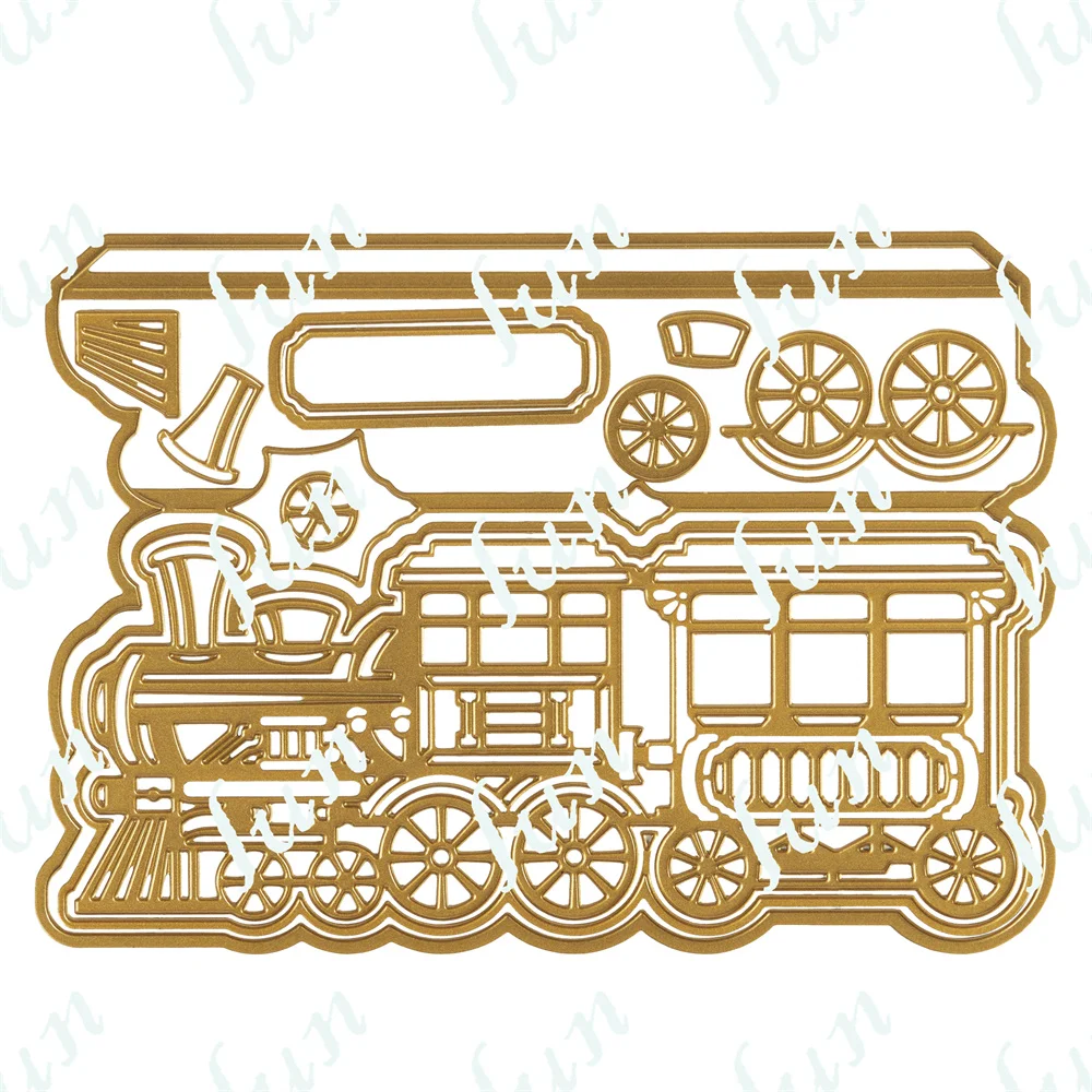 

Arrival 2022 New Antique Train Slimline Easel Card Die Holiday Decor Metal Cutting Dies for DIY Papercard Scrapbooking Embossing