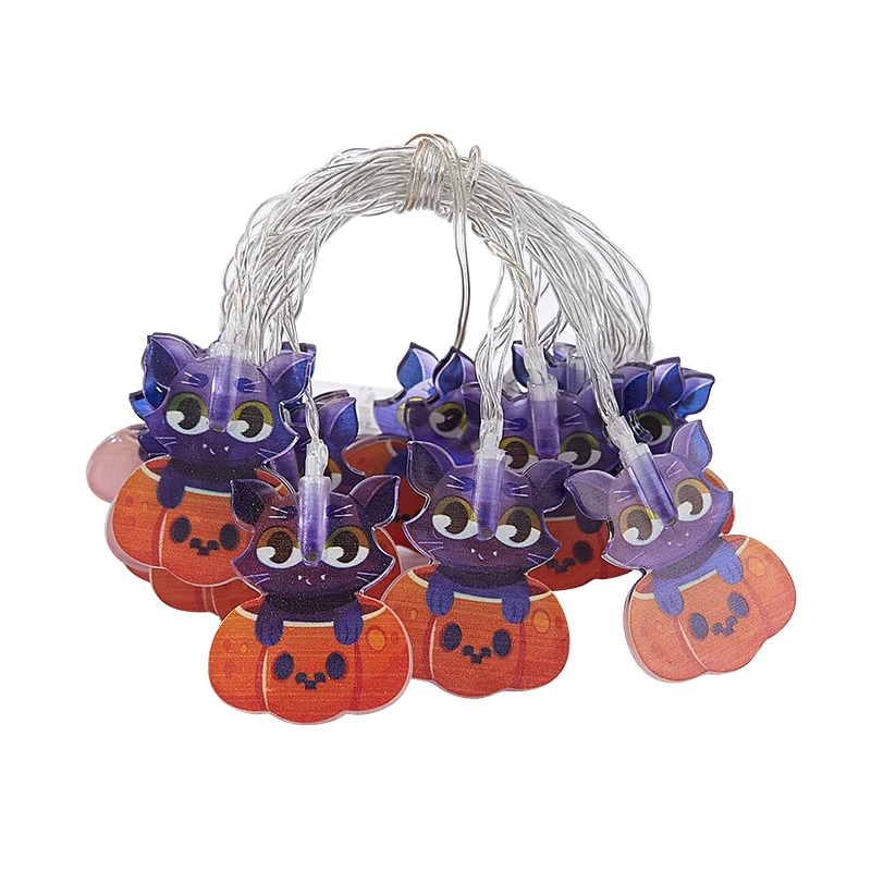 Хэллоуин тыква гирлянды летучая мышь паук на батарейках для улицы вечеринка