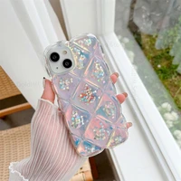 3d diamond jelly laser phone case for iphone 13 pro max glitter love heart star case for apple 11 12 pro max xr x xs max fundas