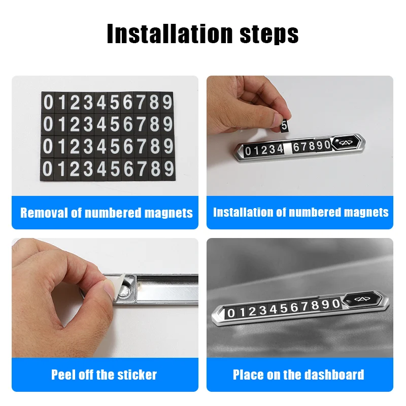 Автомобильная Временная парковочная карточка скользящая Скрытая табличка с