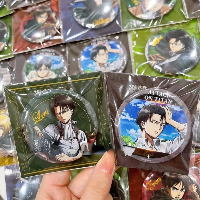 

Attack on Titan Anime Peripheral Badge Rival Mikasa Armin Arlert Eren Unisex Collection Model Clothing Bag Accessories